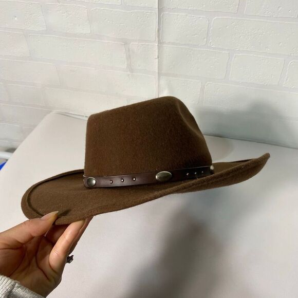 Minnetonka Wool Hat size M Brown Western Cowboy - Picture 2 of 10